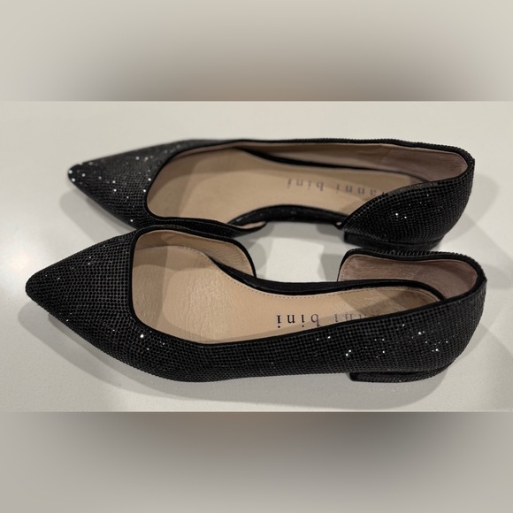 Gianni Bini Black Sparkle Flats - Picture 3 of 5